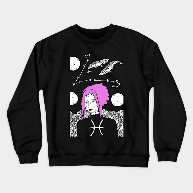 Pisces by Allie Hartley Crewneck Sweatshirt by AllieHartleyArt